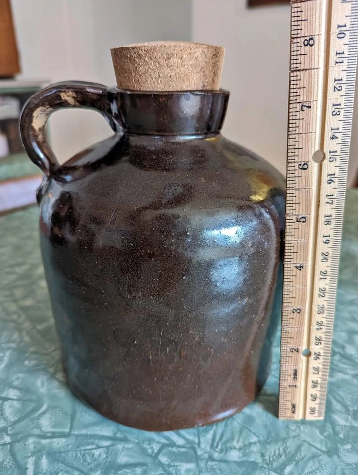 Brown pottery jug