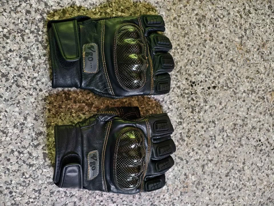 Vgo Fingerless Leather Tactical / Motorcycle Gloves Medium - photo 3