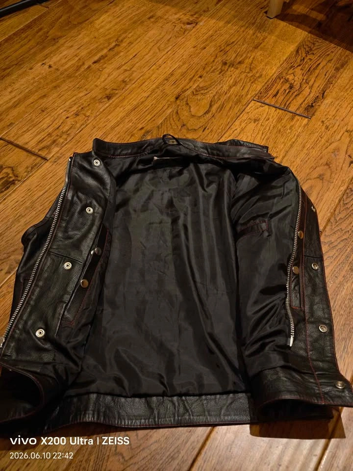 Decimal west coast Leather Biker Vest Small - photo 3