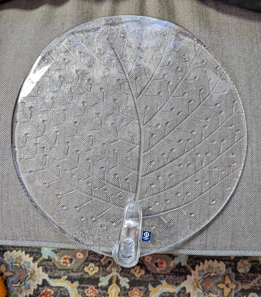 MCM Glass serving platter