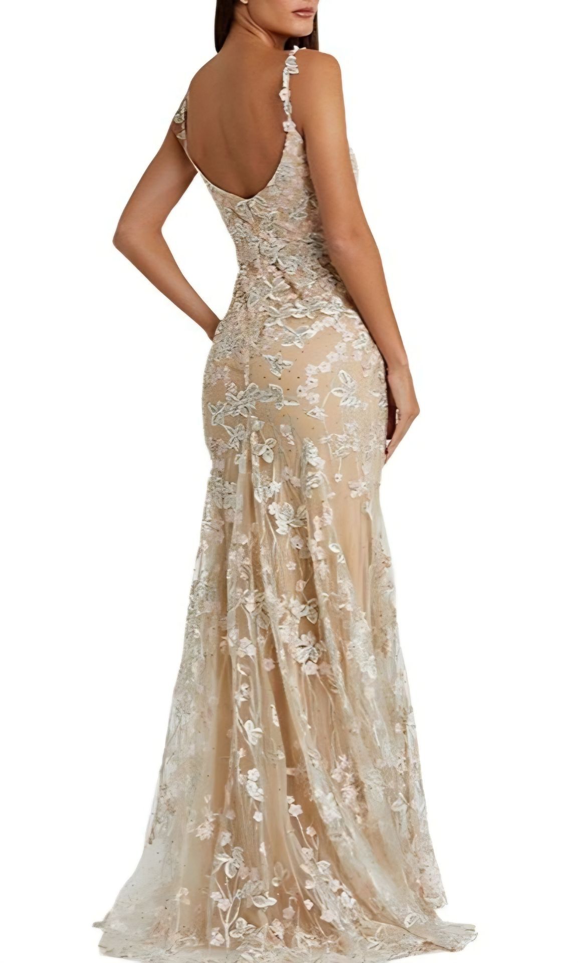 Mac Duggal Floral Embroidered Corset Gown – Brand New! - photo 2