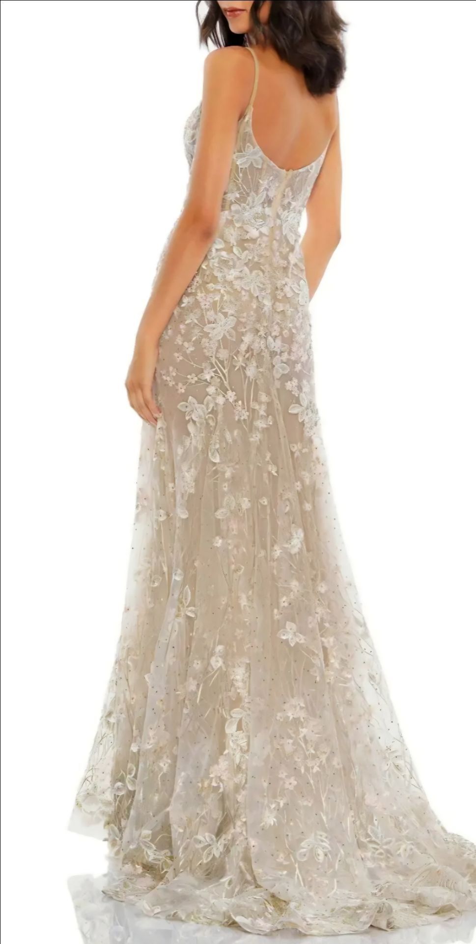 Mac Duggal Floral Embroidered Corset Gown – Brand New! - photo 3