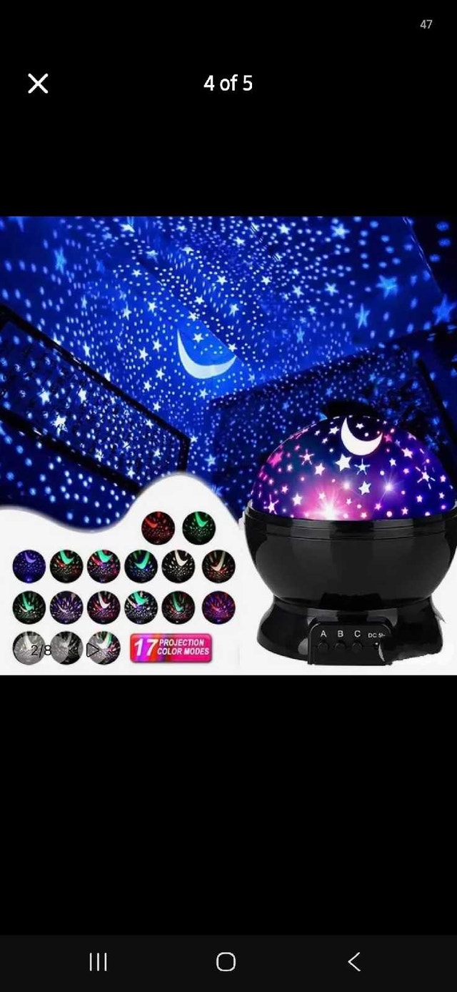 Rotating Star Projector Lamp