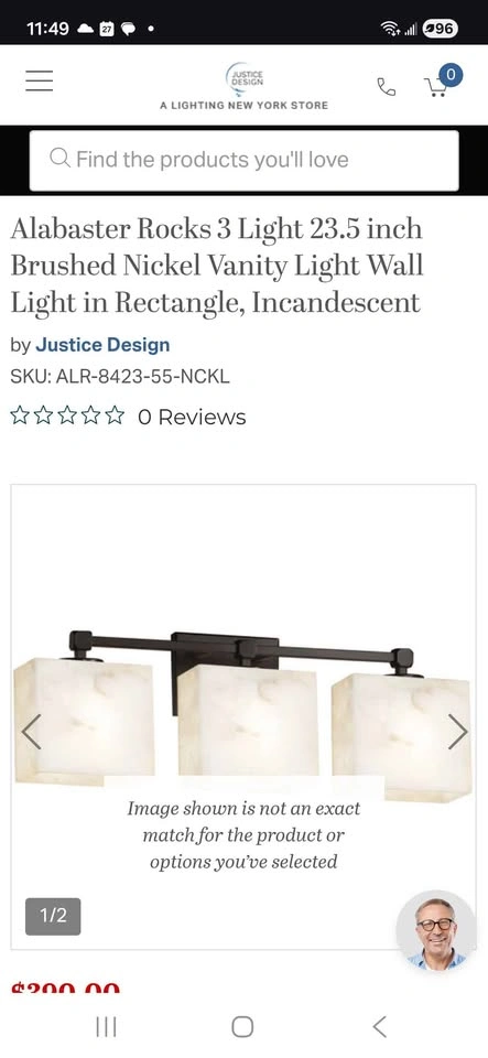 Alabaster Rocks 3 Light 23.5 inch Brushed Nickel Vanity Light - photo 2