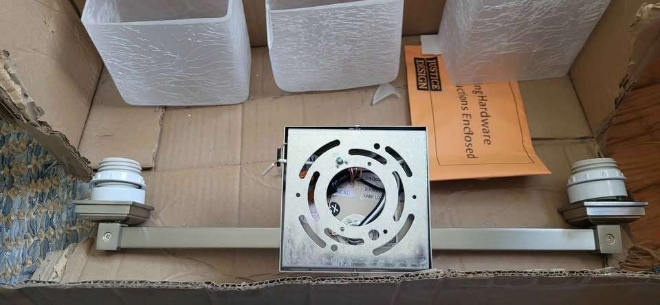 Alabaster Rocks 3 Light 23.5 inch Brushed Nickel Vanity Light - photo 3