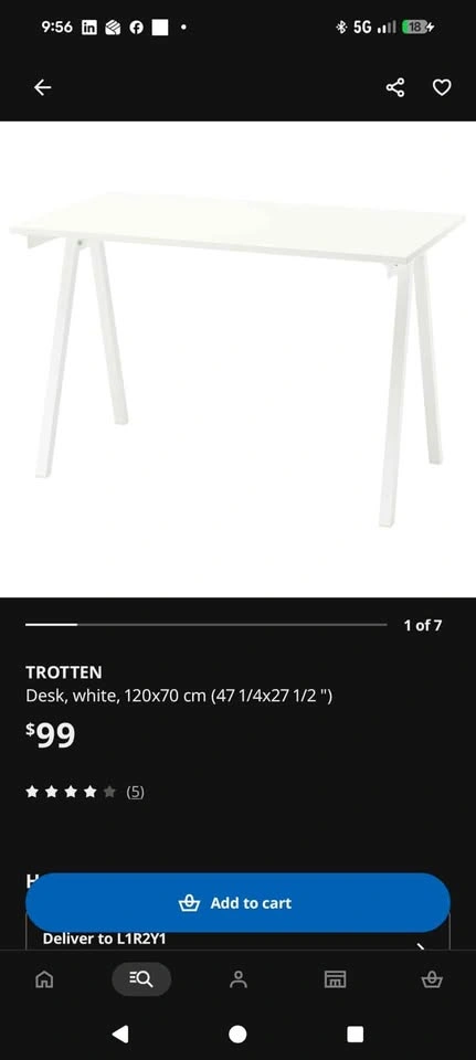 IKEA TROTTEN Desk - photo 2