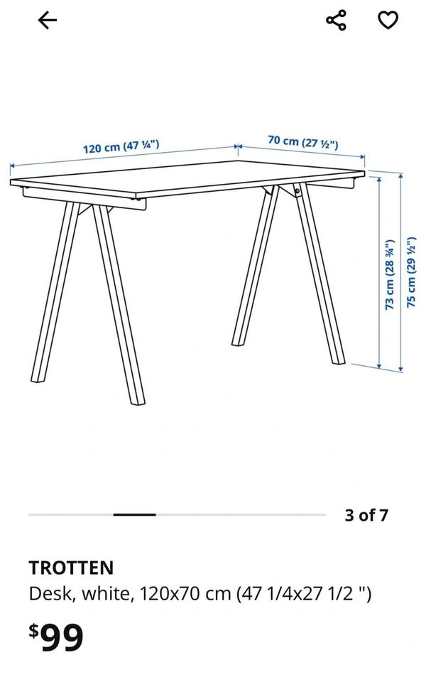 IKEA TROTTEN Desk - photo 3