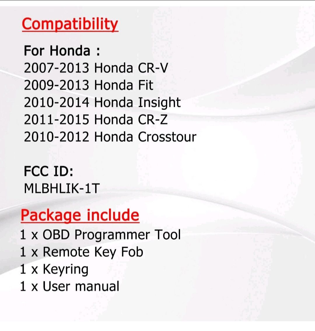 Programmer Tool + Remote Key Fob 3 Button For 2007 - 2013 Honda - photo 4