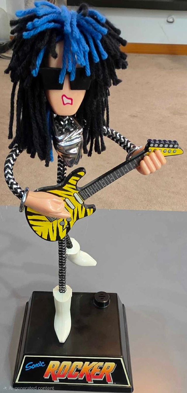 Rare Vintage 1989 Sonic Rocker Sound - Battery Activated Doll