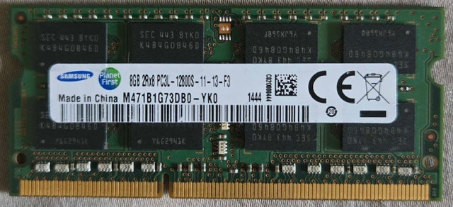 Samsung 8GB DDR3 laptop SODIMM RAM 1600MHz