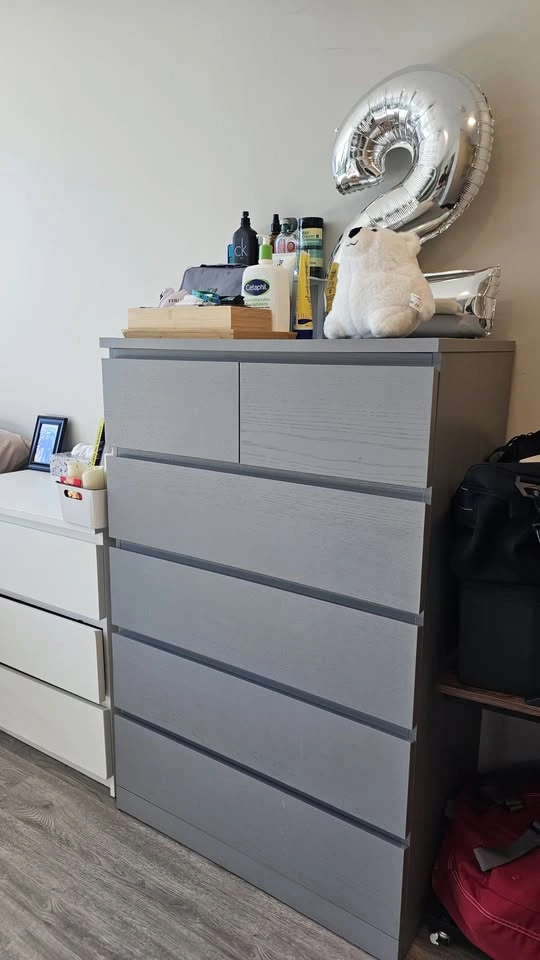 IKEA 6-Drawer Chest, Gray Green - photo 2
