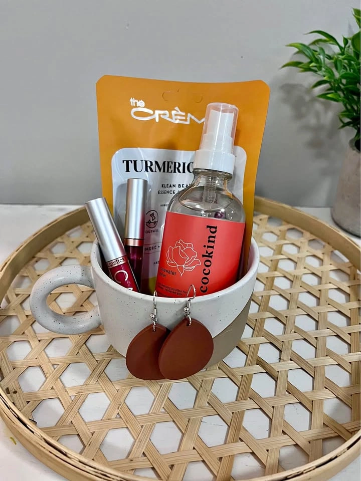 Self-Care Gift Set – Mug, Skincare, Lipsticks & Earrings