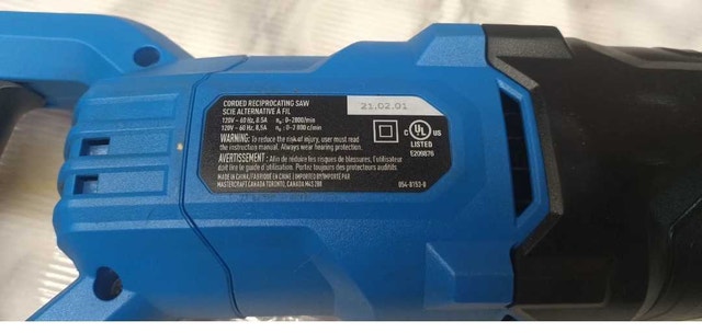 Mastercraft 054-8153-0 Reciprocating Saw - photo 2