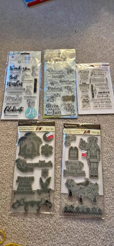 Recollections and Stampendous Clear and Cling Stamp Lot