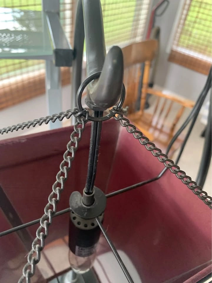 Matching Wrought Iron Floor and Table Lamp Set - photo 3