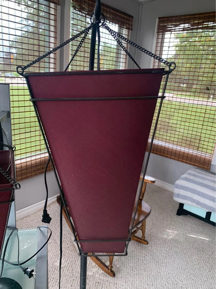 Matching Wrought Iron Floor and Table Lamp Set - photo 4