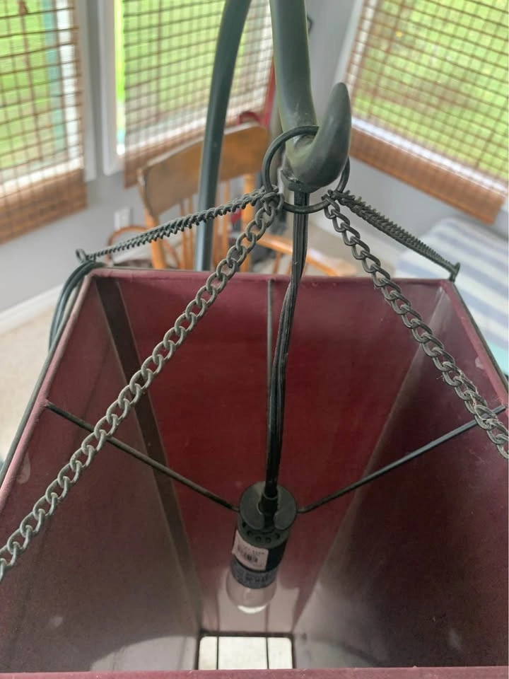 Matching Wrought Iron Floor and Table Lamp Set - photo 5