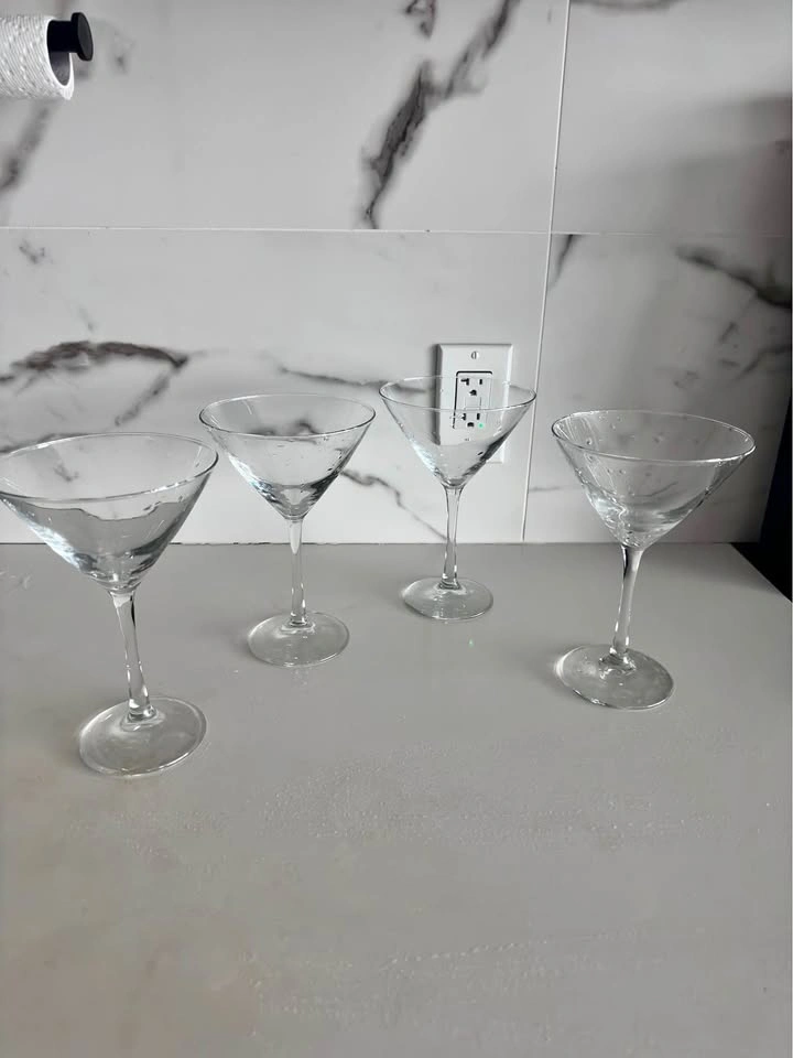 Set of 4 Martini Glasses