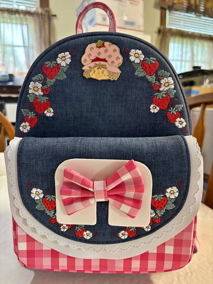 New Low Price!! Loungefly Strawberry Shortcake Denim Gingham Min