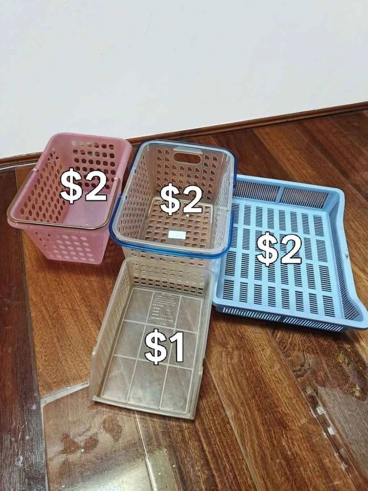 Plastic Storage Bins, Trays & Handled Organizer Baskets - photo 2