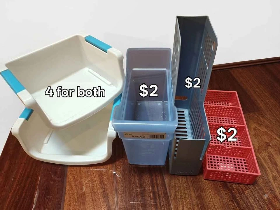 Plastic Storage Bins, Trays & Handled Organizer Baskets - photo 3