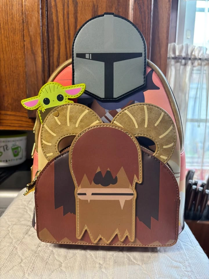 Disney Star Wars Mandalorian Bantha Mini Backpack & Wallet - photo 2