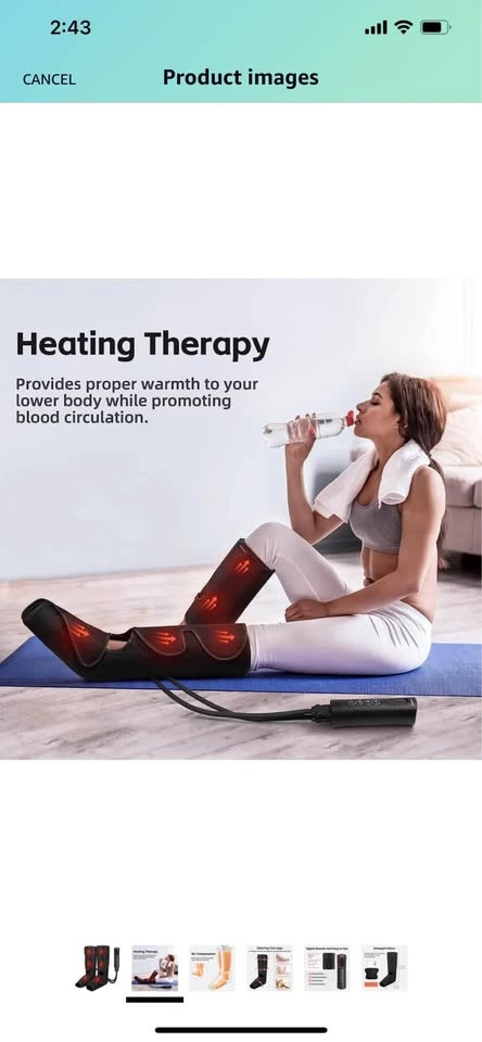 Shinewell leg massager with heat - photo 4