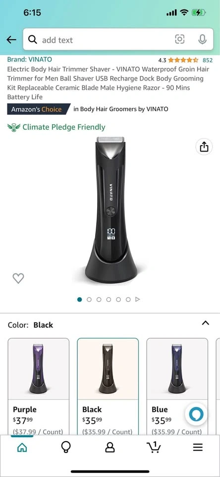 Vinato Rechargeable Hair & Body Trimmer