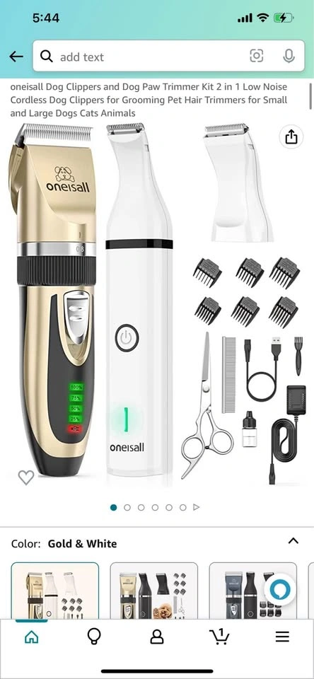 Dog Clippers and Dog Paw Trimmers Kit