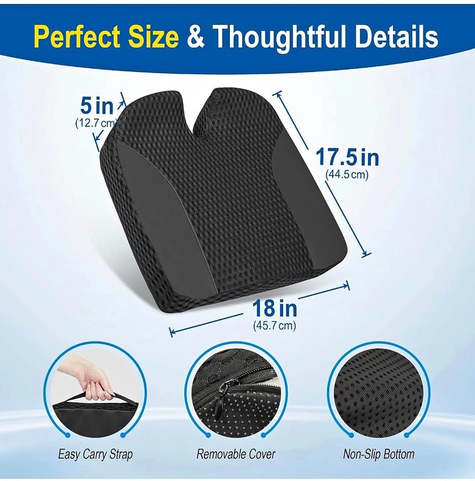 Car Seat Cushion for Driving, Memory Foam Driver Seat Cushion