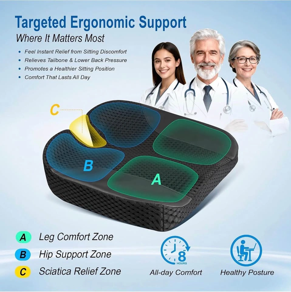 Car Seat Cushion for Driving, Memory Foam Driver Seat Cushion - photo 5
