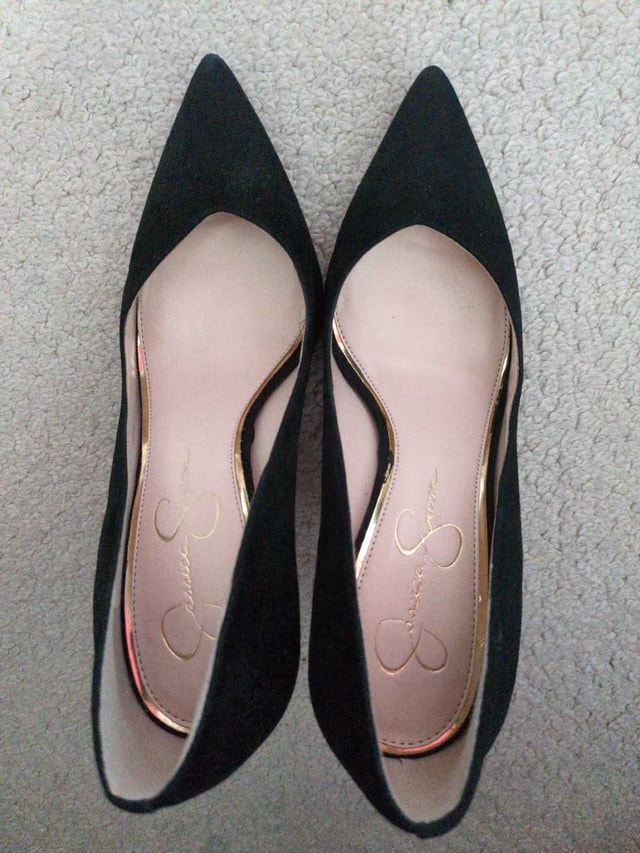 Jessica Simpson Suede Black Heels