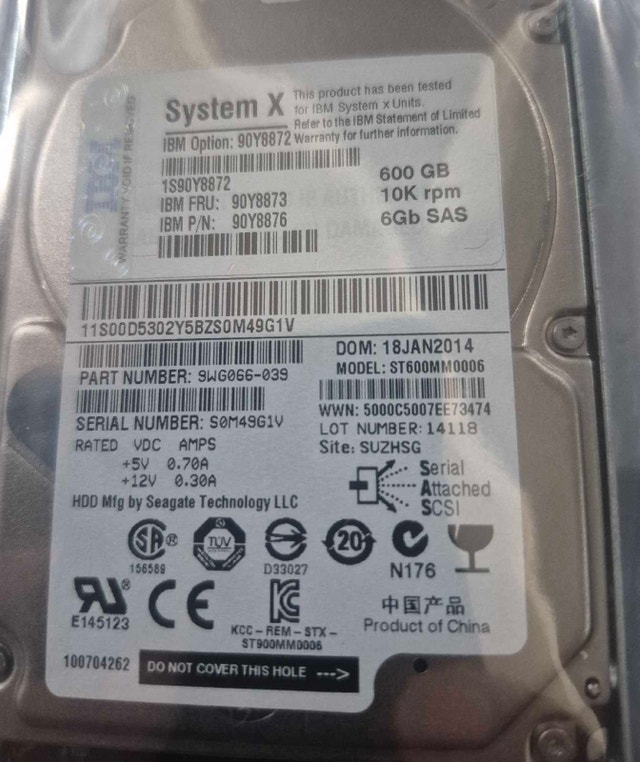 IBM 600GB 10K RPM SAS Hard Drive - photo 4