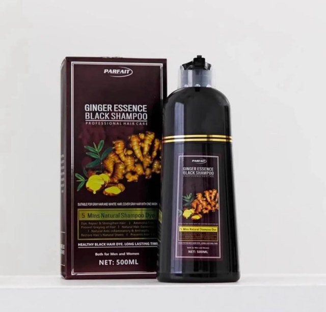 Hair Dye-Parfait Ginger Essence Black Shampoo