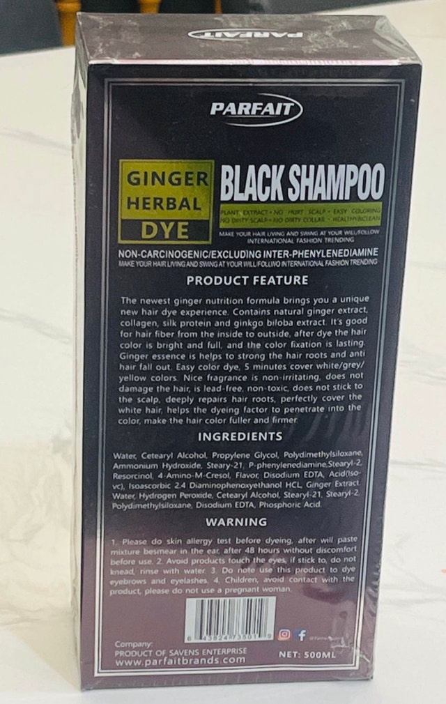 Hair Dye-Parfait Ginger Essence Black Shampoo - photo 4