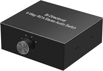 4-Way RCA Stereo Audio Switch