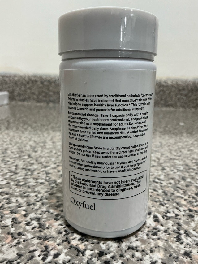 Oxyfuel Milk Thistle Vegetarian Capsules - photo 4