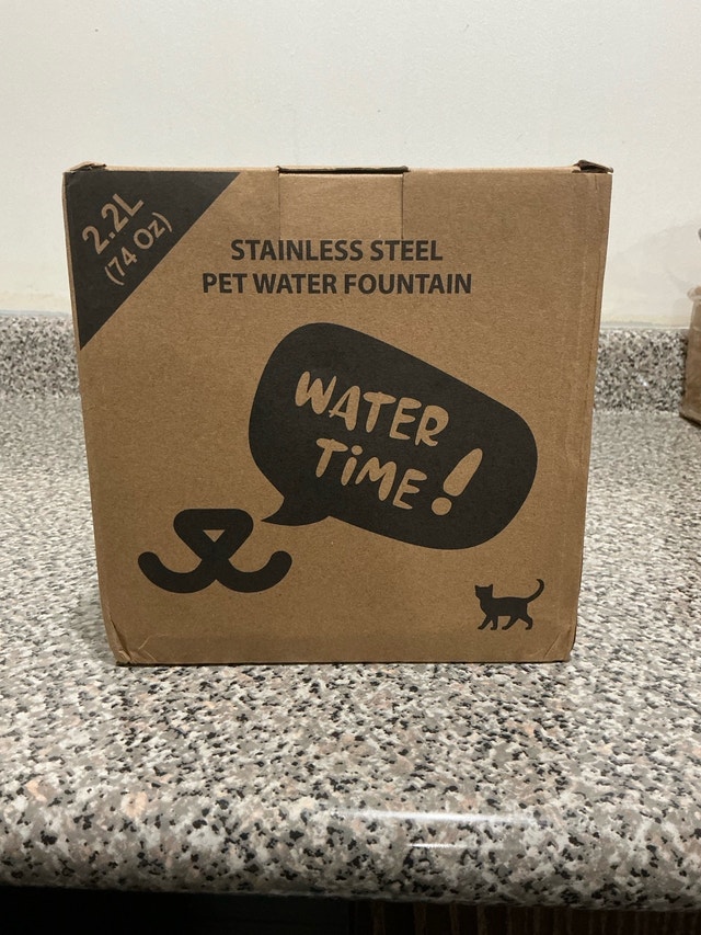 2.2L Stainless Steel Pet Water Fountain