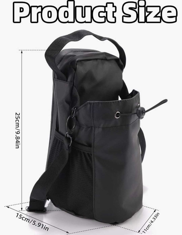 BLACK MAGNETIC WATER BOTTLE BAG - photo 3