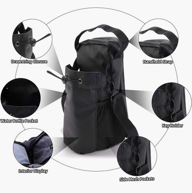 BLACK MAGNETIC WATER BOTTLE BAG - photo 5