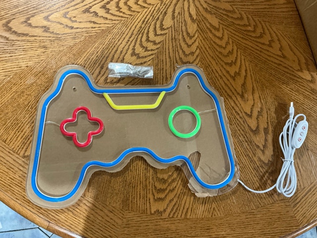 Neon Game Controller Wall Light - photo 2