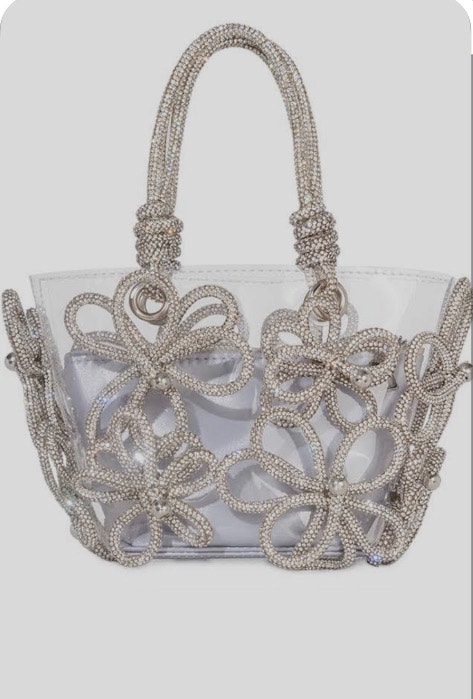 Diamond Flower Transparent party purse!