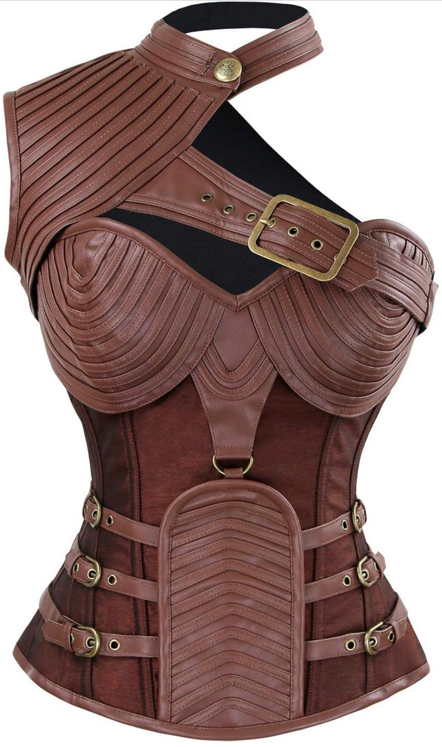 Boned Corset with Zipper! Size L
