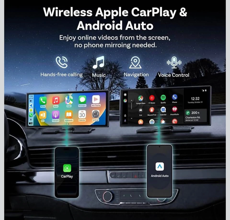 11.4" Wireless CarPlay & Android Auto Screen - Netflix/YouTube - photo 3
