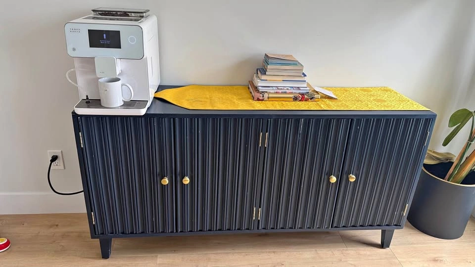 Navy Blue 4-Door Storage Cabinet / Sideboard