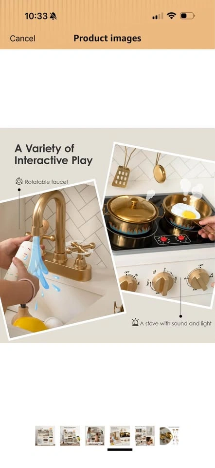 Brand New Wooden Play Kitchen with Accessories - photo 2