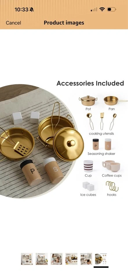 Brand New Wooden Play Kitchen with Accessories - photo 4