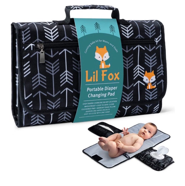 (New - Giftable) Lil Fox Portable Diaper Changing Pad