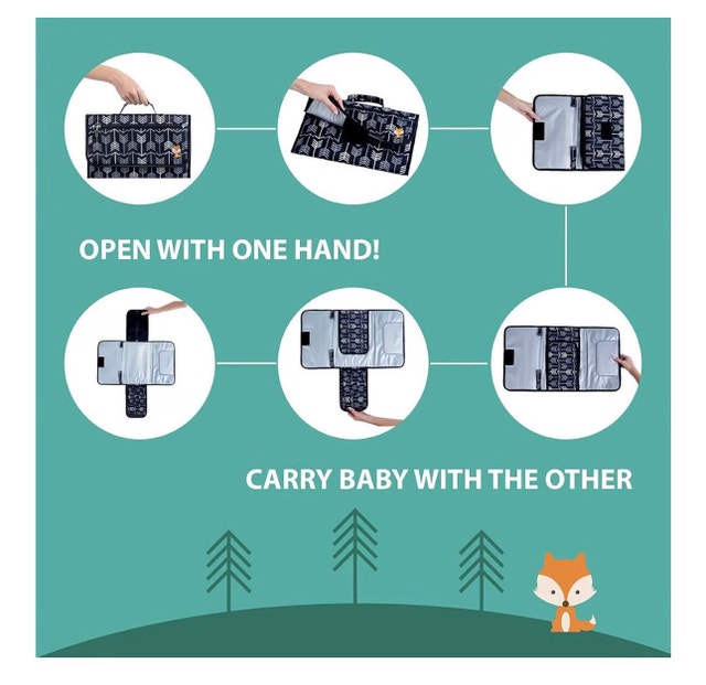(New - Giftable) Lil Fox Portable Diaper Changing Pad - photo 4