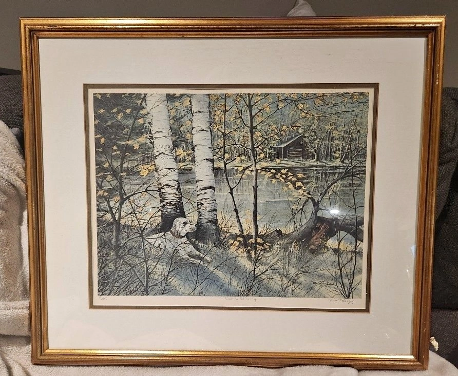 Peter Robson Limited Edition Lithograph – "Waiting Patiently"